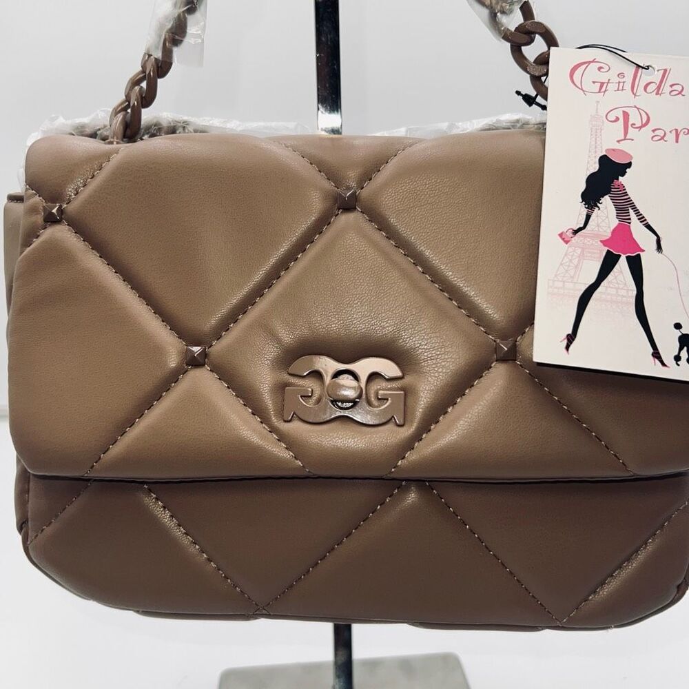 Gilda Paris Tone on Tone Small Quilted Handbag